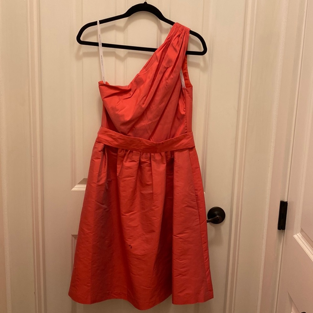 A line single shoulder midi dress